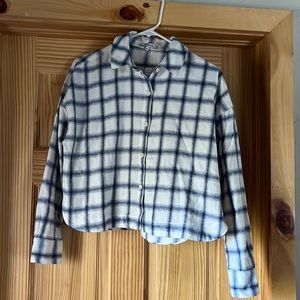 Madewell Flannel Hartfield Crop Shirt - new with tags